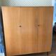 Vintage wardrobe veneer blond oak varnished