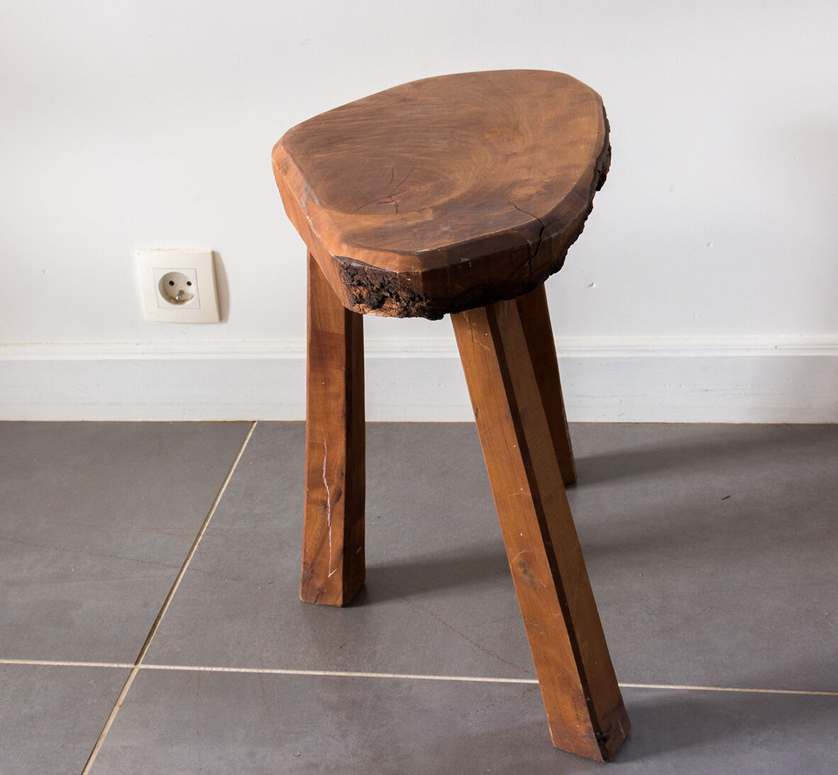 Tripod wooden stool
