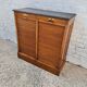 Double filing cabinet with oak curtain circa 1930