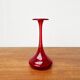 Vintage red glass solifleur vase by Cari Zalloni for WMF.