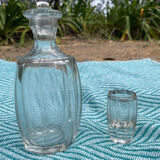 Crystal decanter and glass