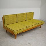 Banquette Daybed jaune vif par Drevotvar, ex Tchécoslovaquie 1960