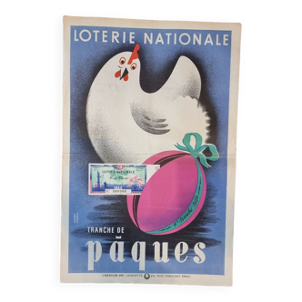Ancienne affiche loterie nationale