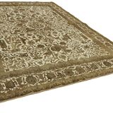 Handmade Turkish Unique 1980s 284 cm x 380 cm Beige Wool Carpet