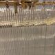 Mid-century italian brass acrylic chandelier lamp