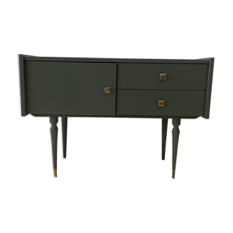 Vintage console sideboard revisited in gray green