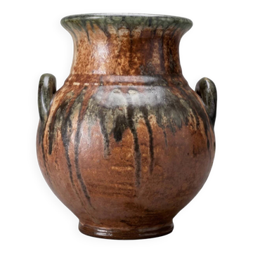 Vase Maurice Pitot en grès émaillé – Belgique – Années 60