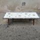 Vintage ceramic coffee table compass legs