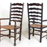 Six chaises de pays du début du 20e siècle