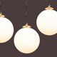 Set of 3 opaline pendant lights from the 60s