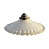 Pleated opaline lampshade