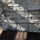 Vintage wall shelf in black wired metal 70s