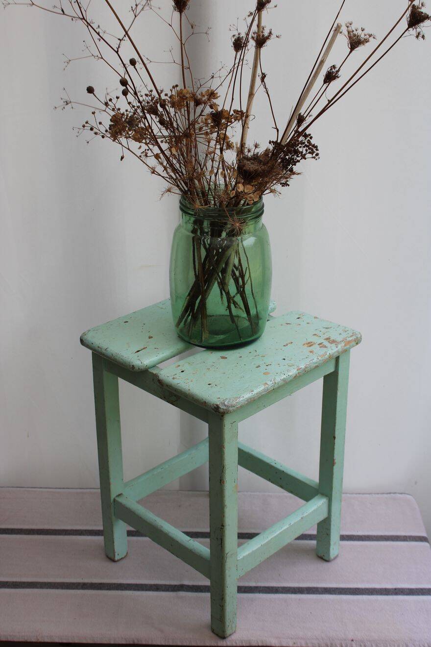 Wooden workshop stool