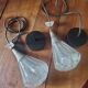 Lot de 2 suspensions verre bulle