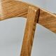 Paire de chaises scandinaves en chêne massif jaquard beige