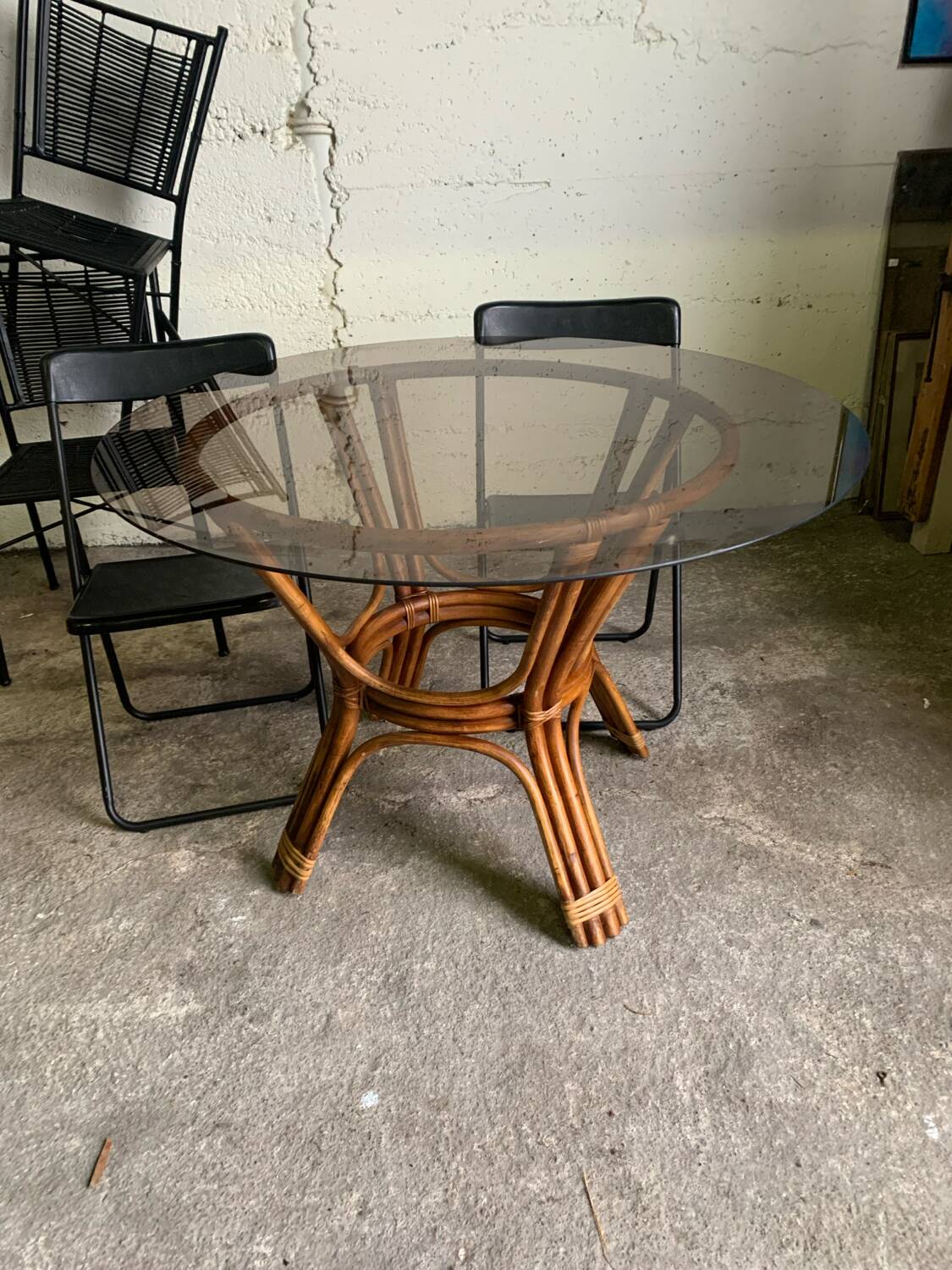 Bamboo table from the 1970s