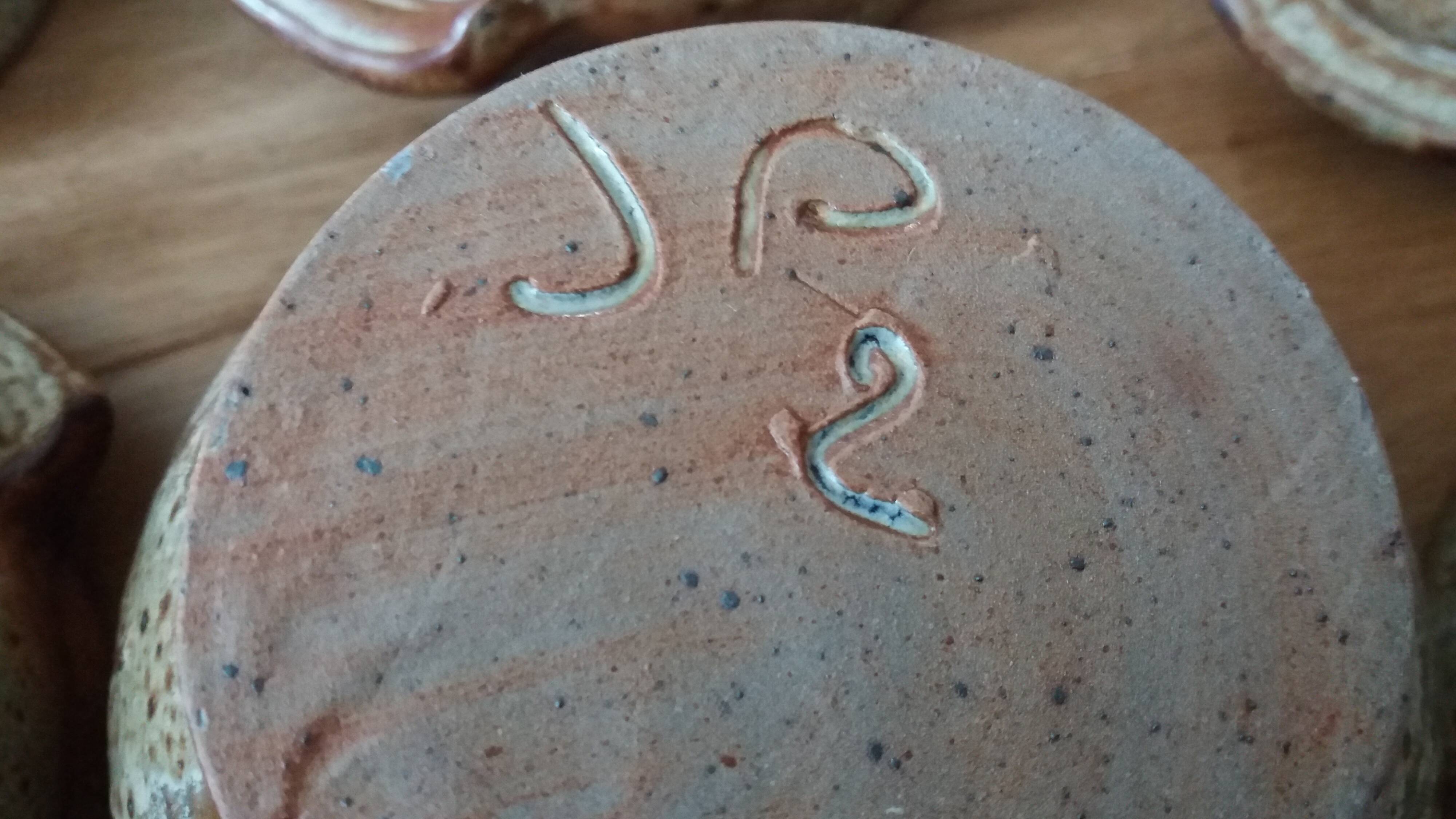 Stoneware soup bowls from Puisaye, signed Jean-Pierre Prud’homme