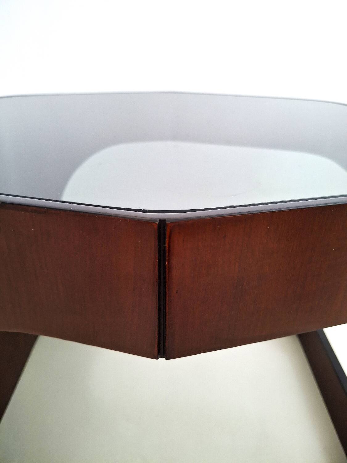 Table basse italienne vintage sur roulettes, années 1970