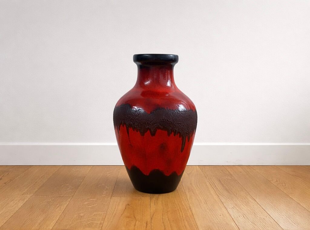 Large Fat Lava vase from West Germany, vintage.