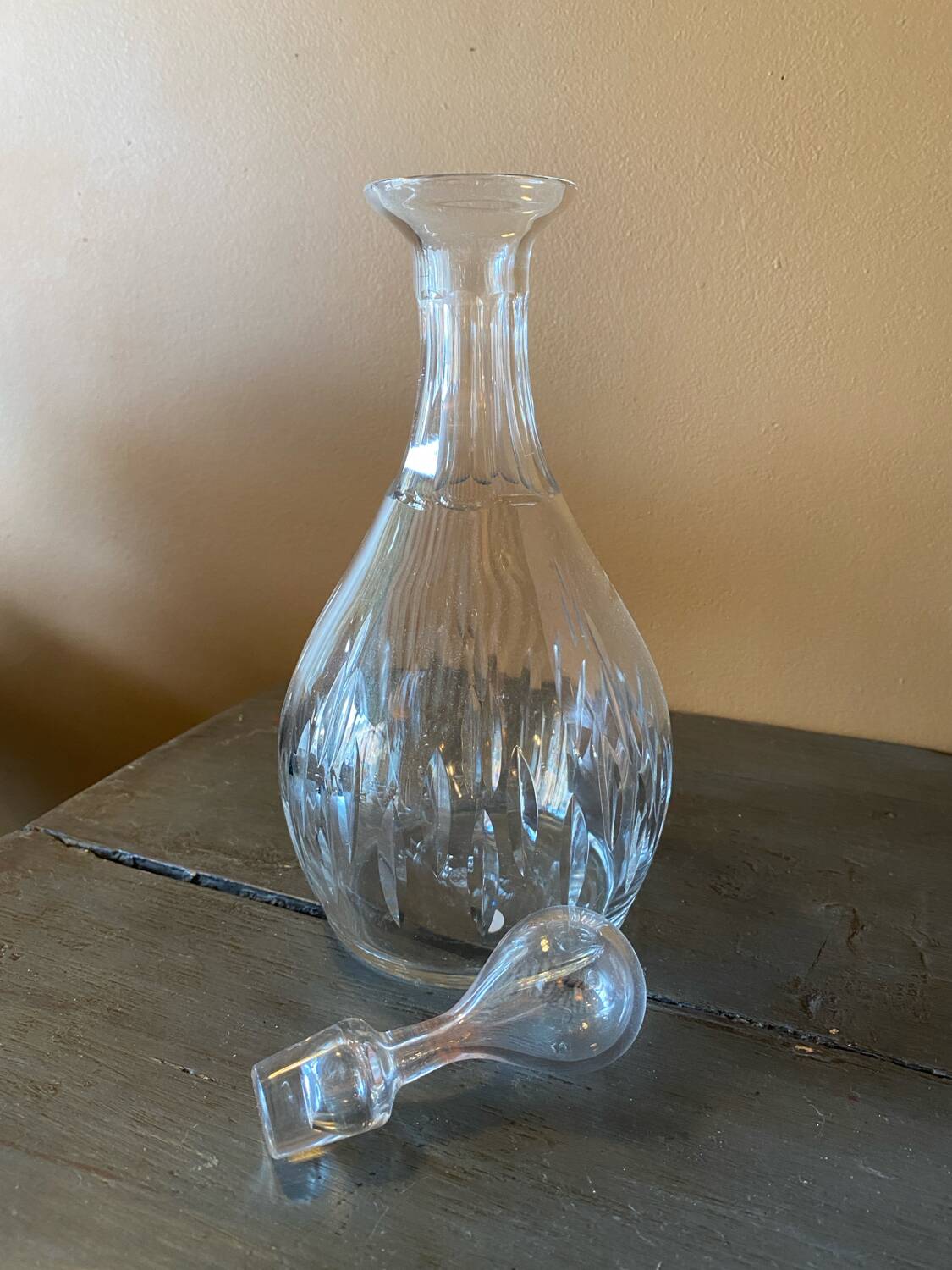 Antique crystal carafe
