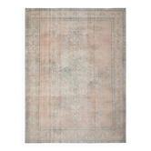 Tapis persan fait main en laine et coton orange des années 1970 292x383