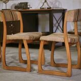 Set of 6 vintage 1960s 'Sleigh' chairs