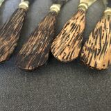Set of 7 horn and wood spoons
