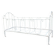 19th century wrought iron baby bed convertible into a bench + wool mattress