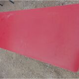 Metal and laminate table red