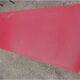 Metal and laminate table red