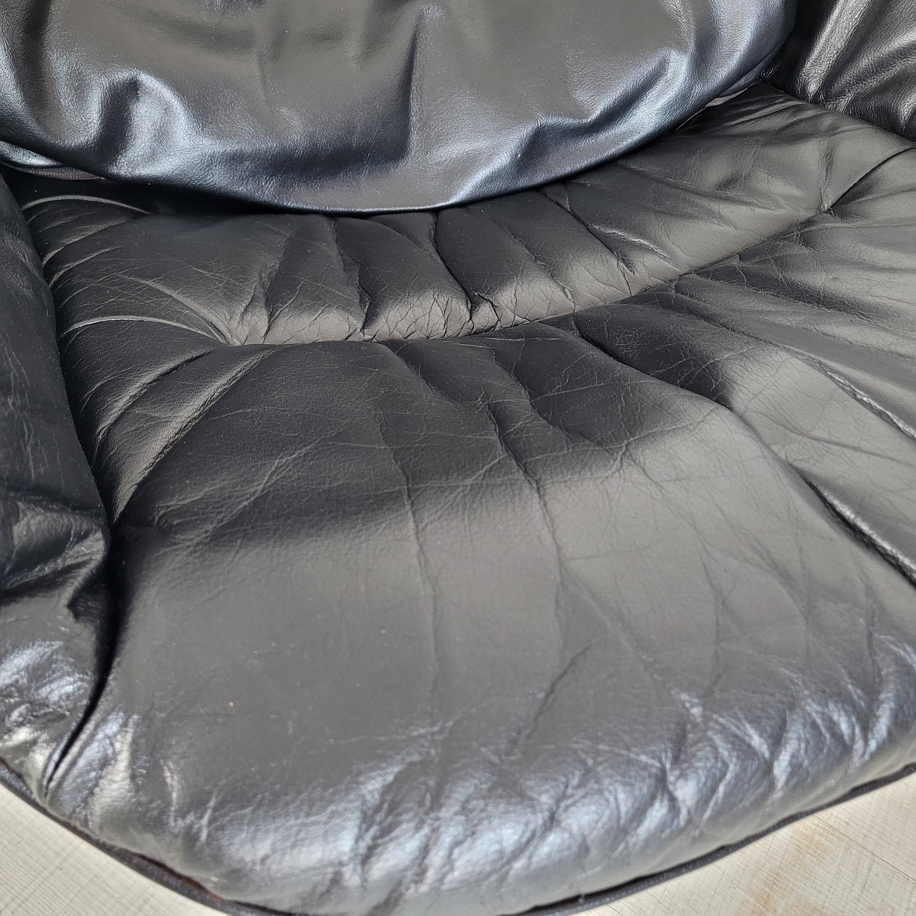 Vintage Göte Mobler 1960s swivel and reclining lounge chair