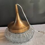 Brass and glass ceiling light