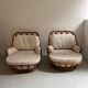 Paire de Fauteuils en rotin Roche Bobois