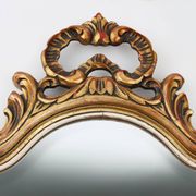 20th Century Baroque style mirror in carved and gilded wood, Belgium