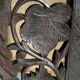 Old coffee table carved in teak wood
