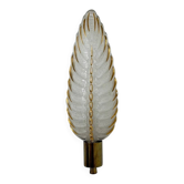 Brass and glass Art Deco wall lights by Ezan, France, 1940s.