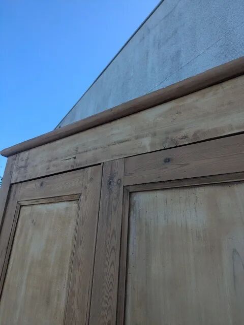 Natural wood wardrobe