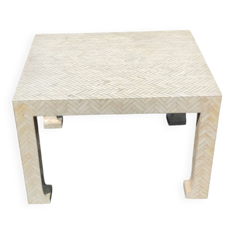 Bone marquetry coffee table