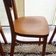 Set of 4 light wood bistro chairs stamped Baumann and Thonet.