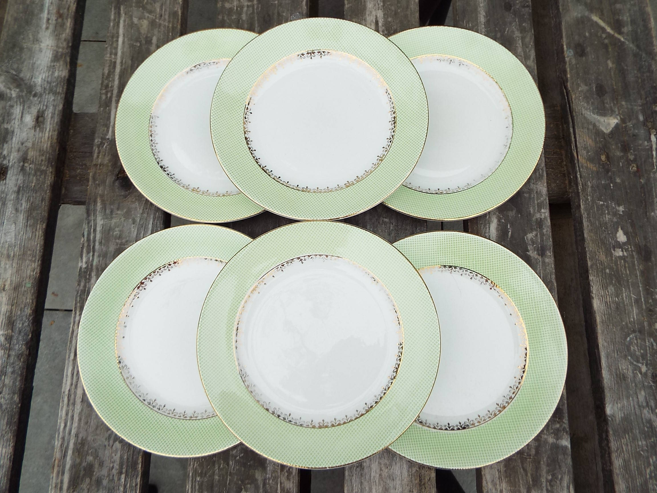 6 Salins dessert plates