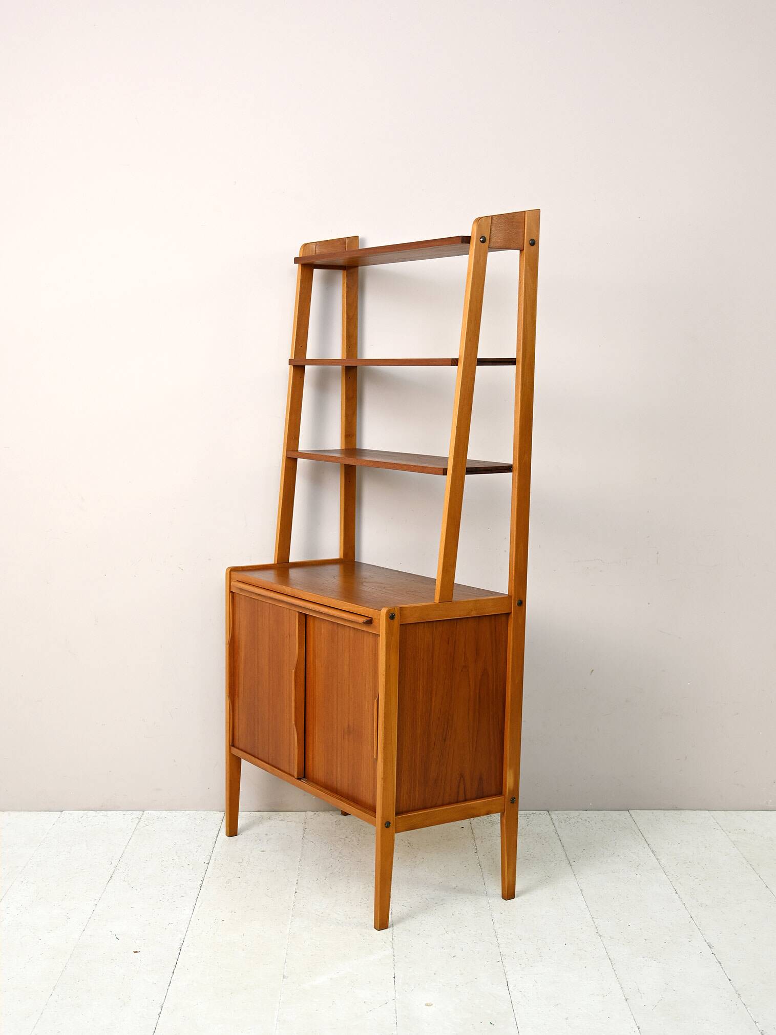 1960s bookcase with pull-out desk