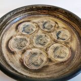 Dish in stoneware with  model 21936, by Jørgen Mogensen and manufactured by Royal Copenhagen