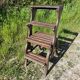 Chair, library step stool