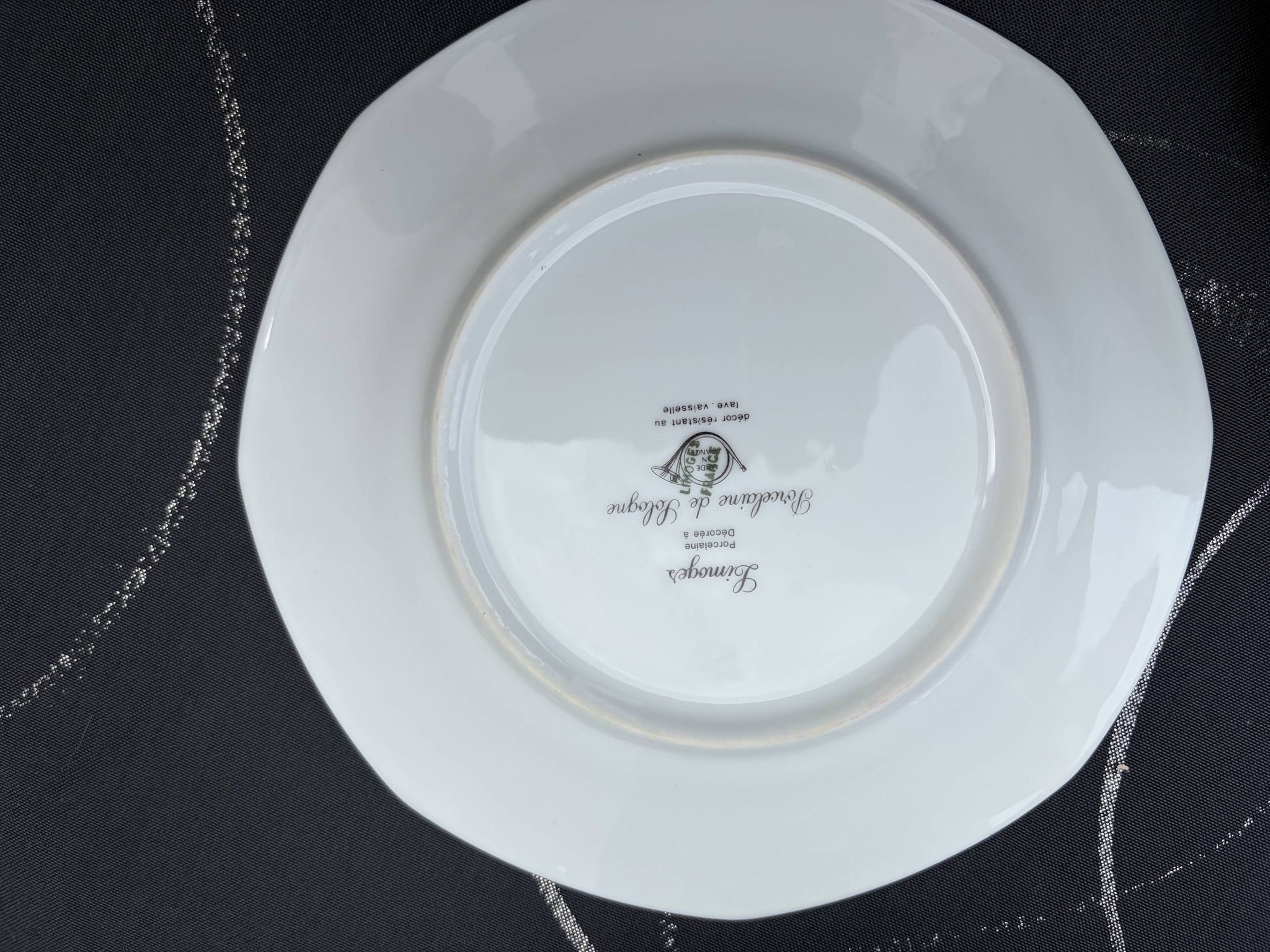 Lot de 12 Assiettes à dessert en porcelaine de sologne