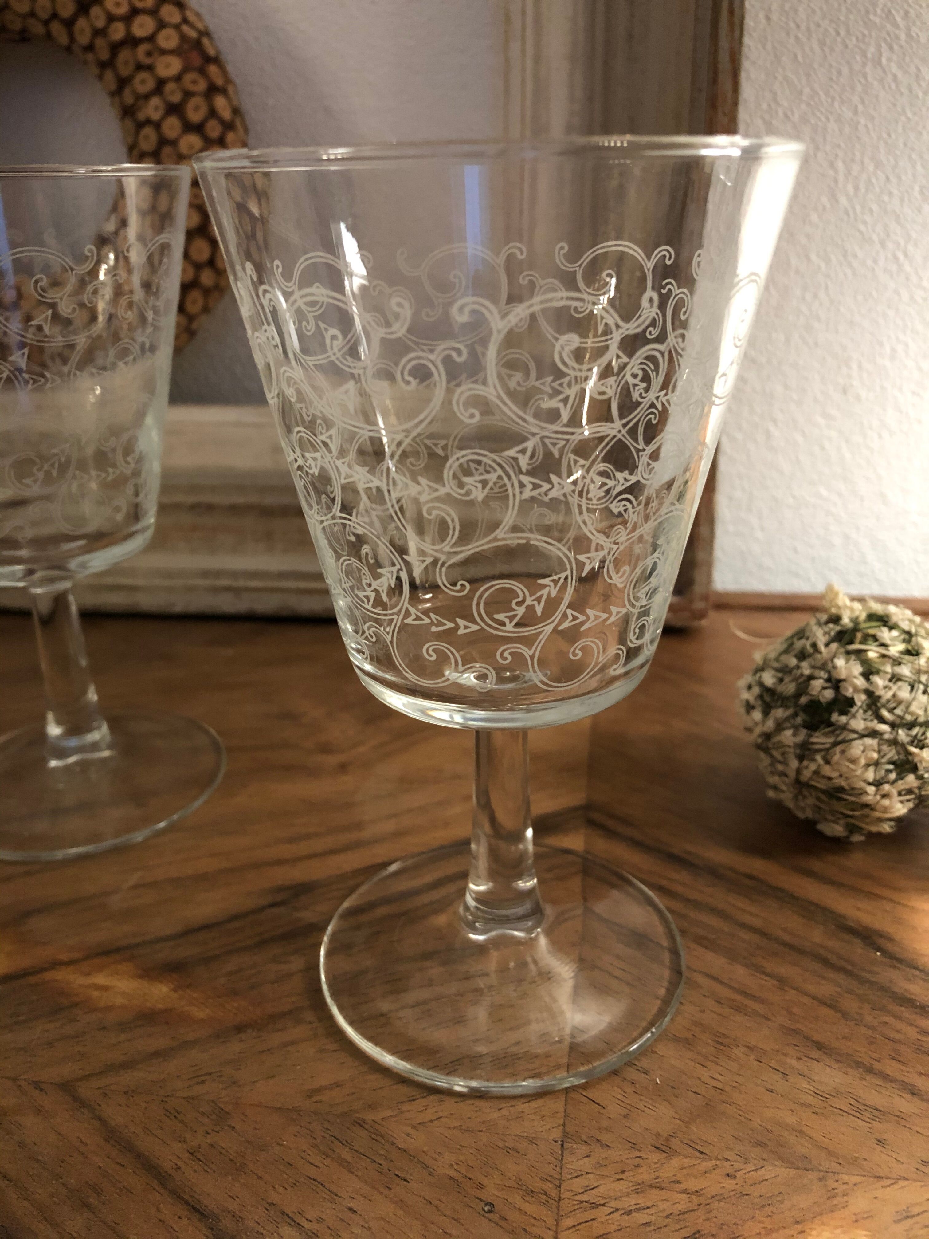 standing water and wine glasses