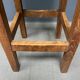 High oak stool from France
