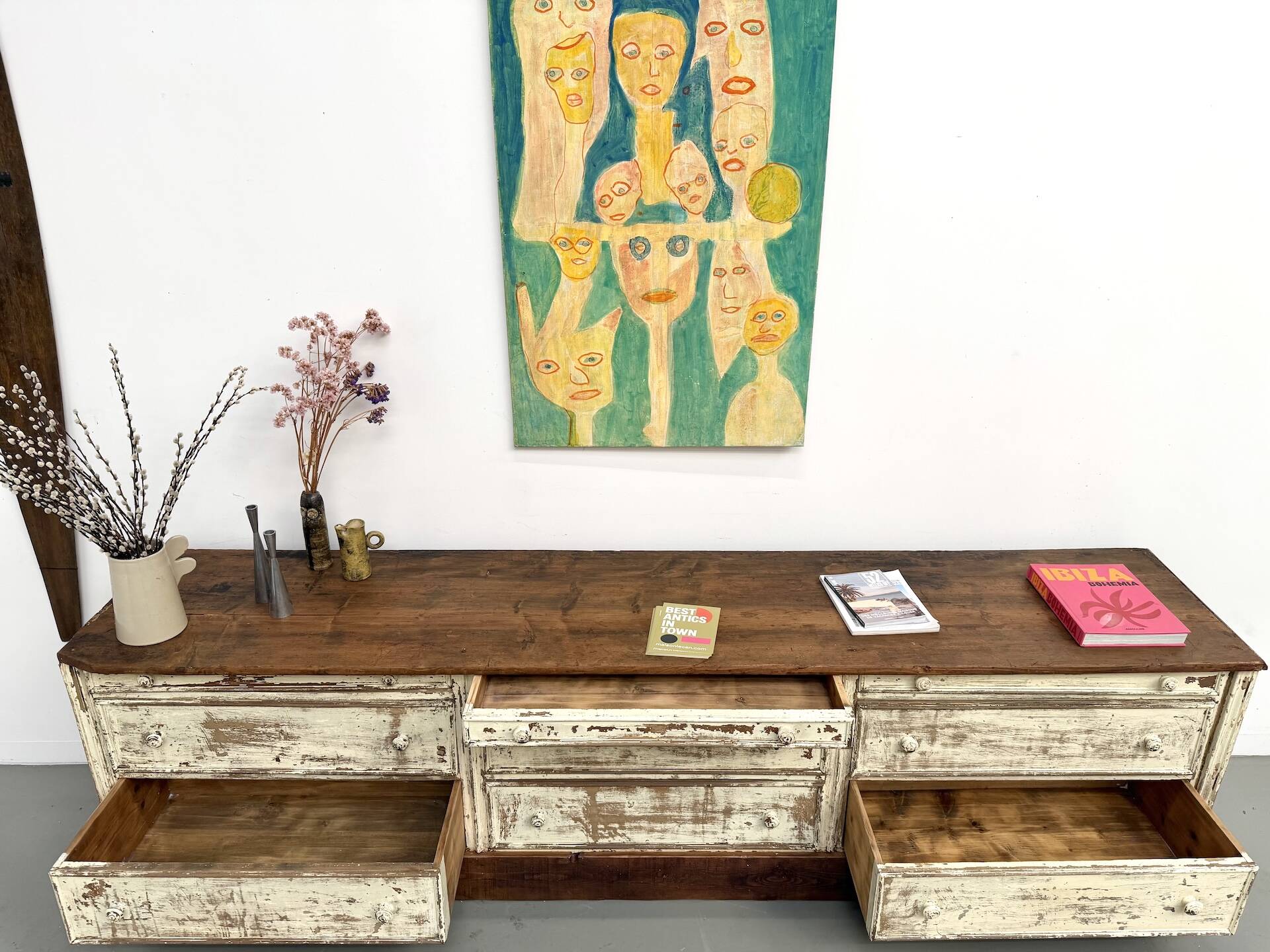 Large antique haberdashery cabinet, circa 1900