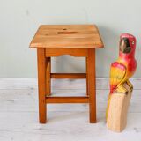 Rustic stool in solid pine