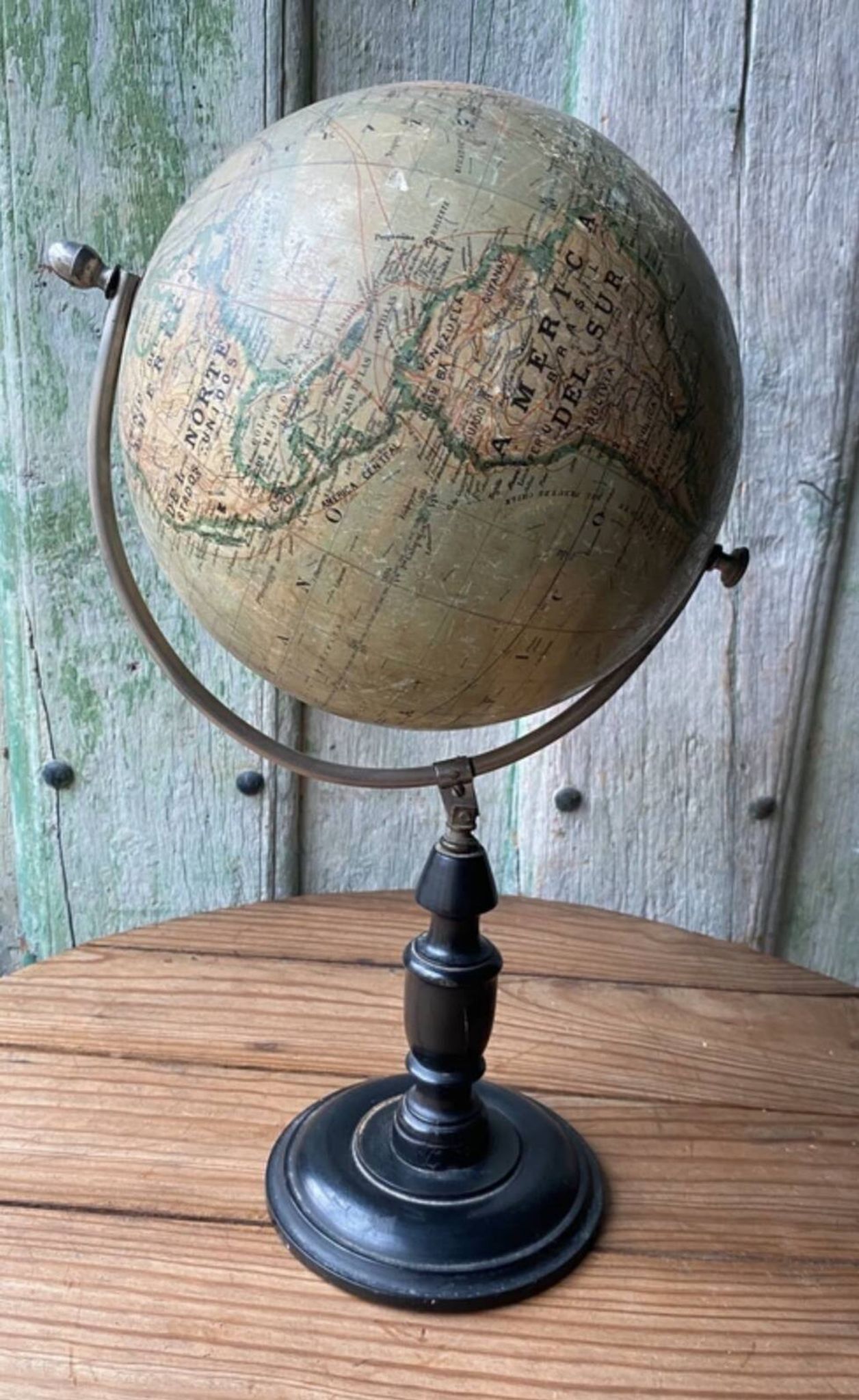 Ancien Globe Terrestre J. Lebègue & Cie, Paris — Environ 1885 / 1890 (Édition