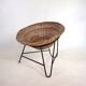 Rattan basket pod lounge chair, 1960